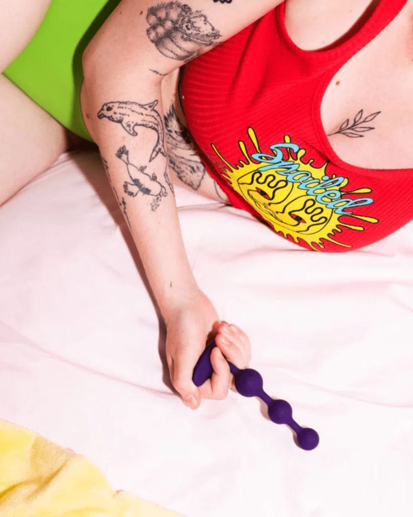 ROMP AMP FLEXIBLE ANAL BEADS - PURPLE Anal Toys ROMP