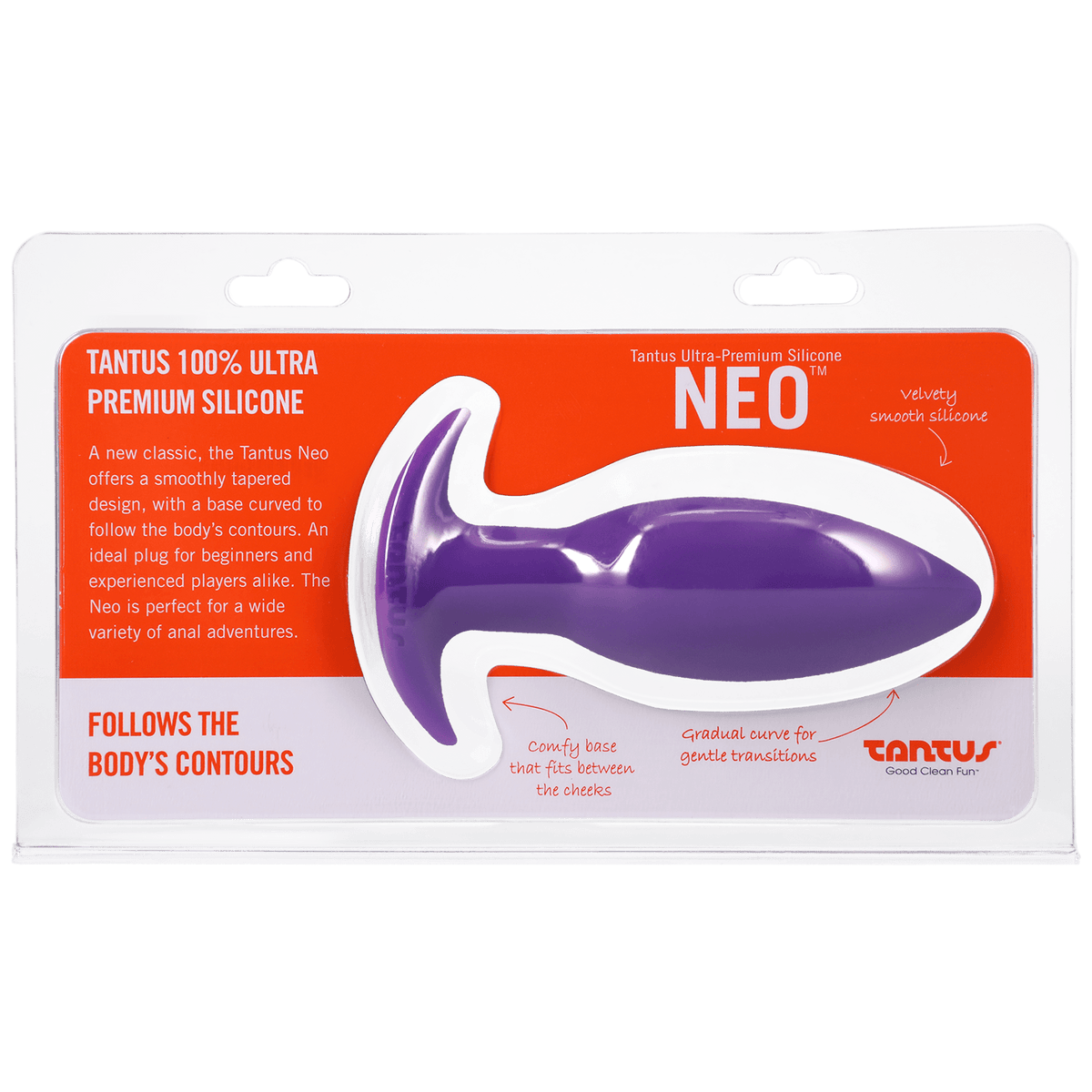 Tantus Silicone Neo Butt Plug - Purple Anals Toys Tantus
