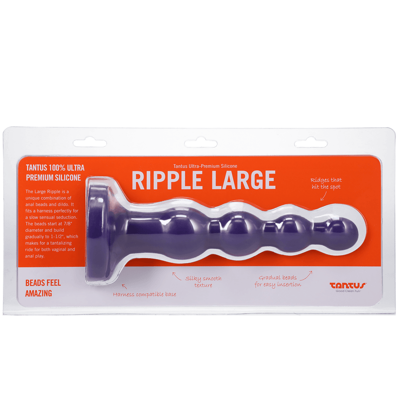 Tantus - Silicone Large Ripple Butt Plug - Midnight Purple Anal Toys Tantus