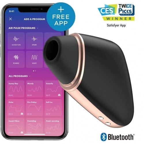 Remote Control Vibrator - Love Triangle - Connect App & Blue Tooth Vibrators Satisfyer Black