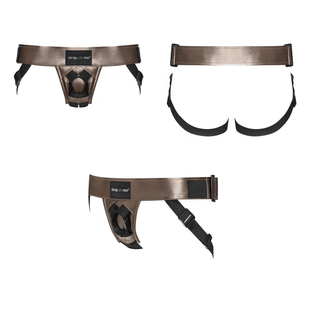 LEATHERETTE HARNESS CURIOUS - BRONZE - Strap-On Strap-Ons & Harnesses STRAP-ON-ME