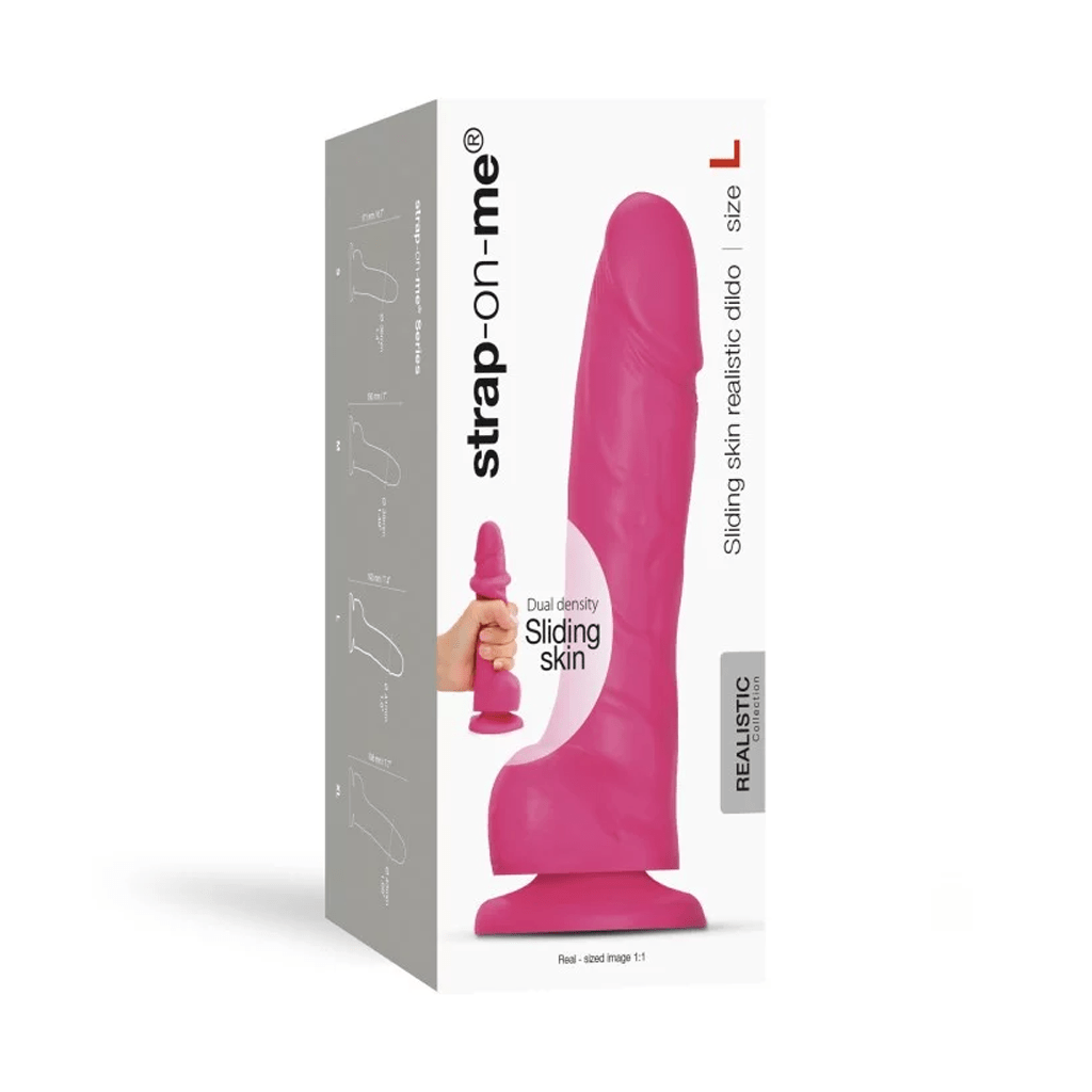SLIDING SKIN REALISTIC DILDO FUCHSIA - L Dongs & Dildos STRAP-ON-ME