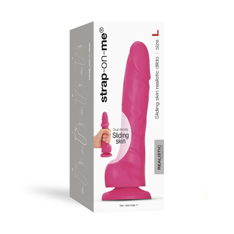 SLIDING SKIN REALISTIC DILDO FUCHSIA - L Dongs & Dildos STRAP-ON-ME