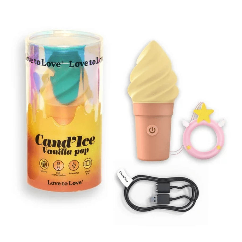 CLITORAL STIMULATOR - CAND'ICE - Vanilla Pop - LOVE to LOVE Vibrators LOVE TO LOVE