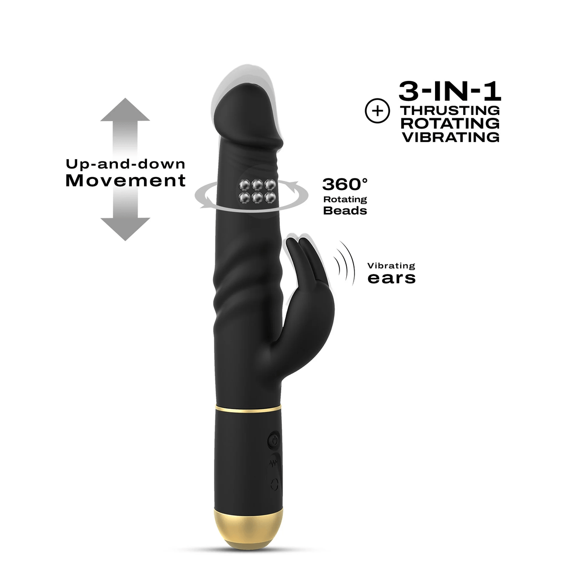 Furious Rabbit 2.0 - A 3-in-1 Vibrator - Dorcel Vibrators Dorcel