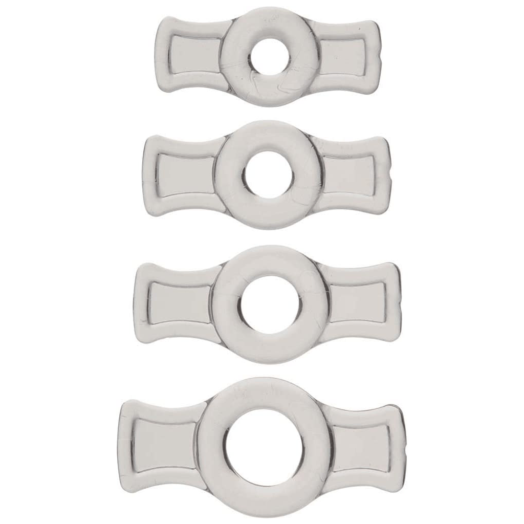 Doc Johnson TitanMen - Cock Ring Set - Clear For Him Doc Johnson