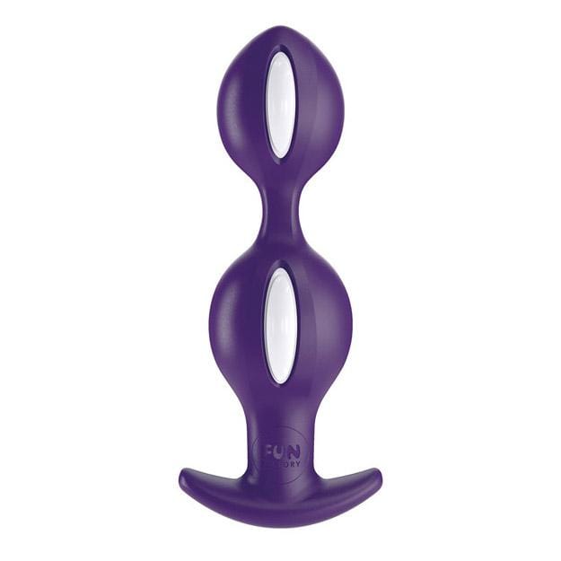 B Balls Duo Reactive Anal Plug - Fun Factory Anal Toys Fun Factory White/Dark Violet