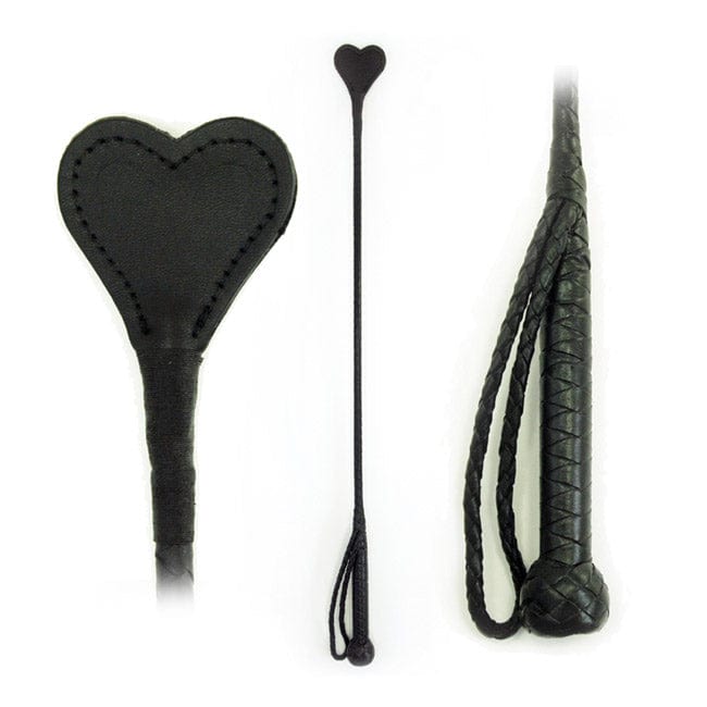 Fetissimo Riding Crop Heart Leather 26in Other Fetissimo