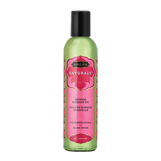 Naturals Massage Oil Strawberry Dreams (8oz) Lubes Kama Sutra