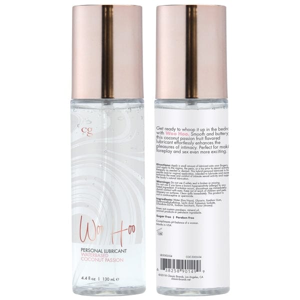 WOO HOO Water based Personal Lubricant - Coconut Passion 4.4oz | 130mL Lubes CG