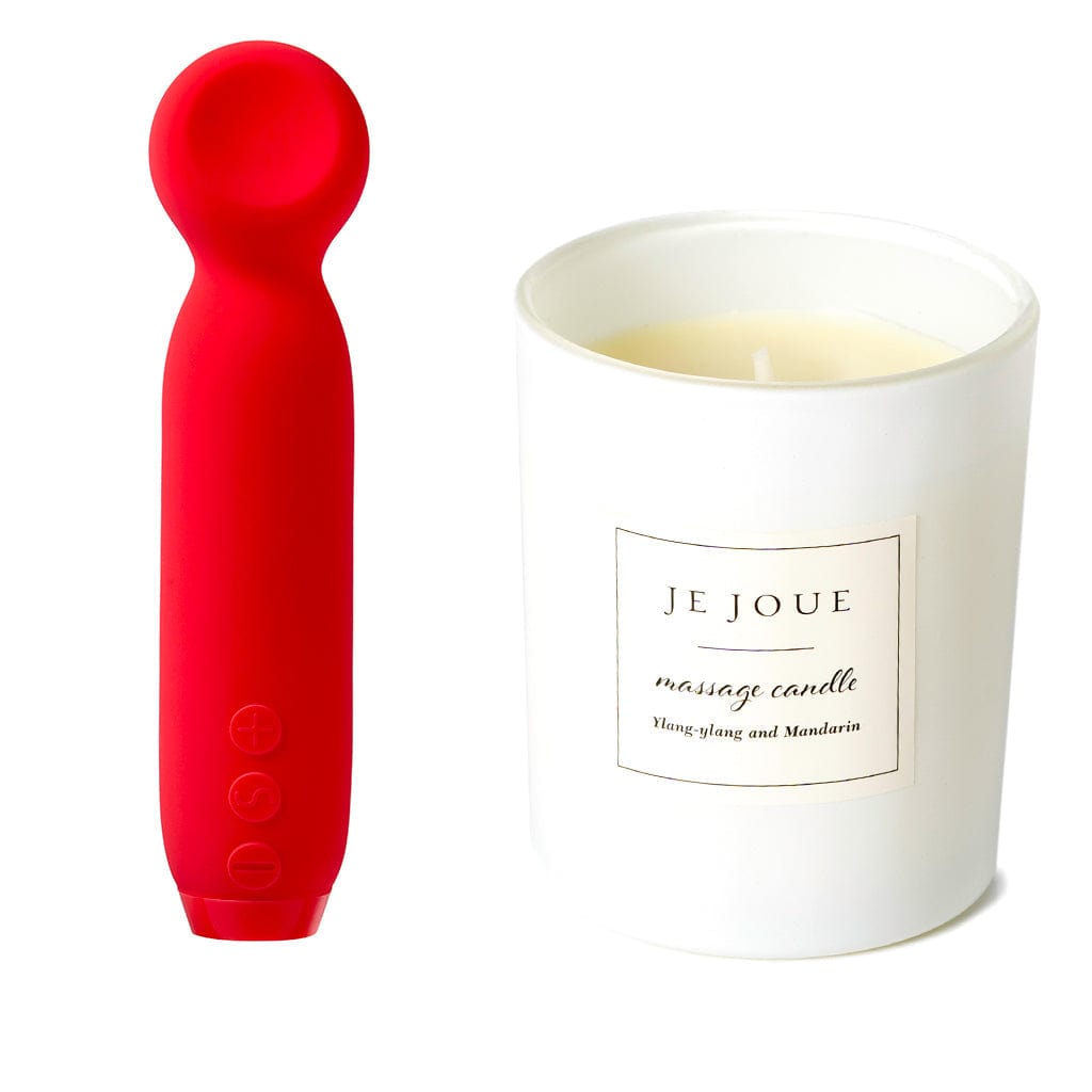Vita Bullet Watermelon Pink + Luxury Massage Candle - Ylang Ylang & Mandarin Lubes & Lotions Je Joue