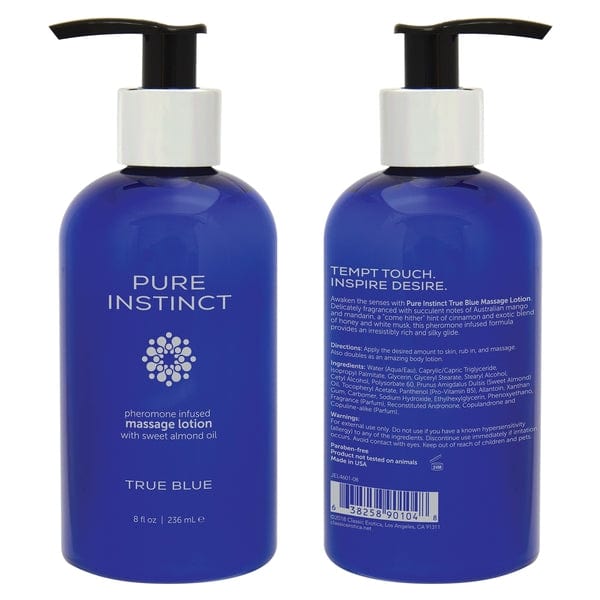 PURE INSTINCT Pheromone Massage & Body Lotion - True Blue Lubes Pure Instinct