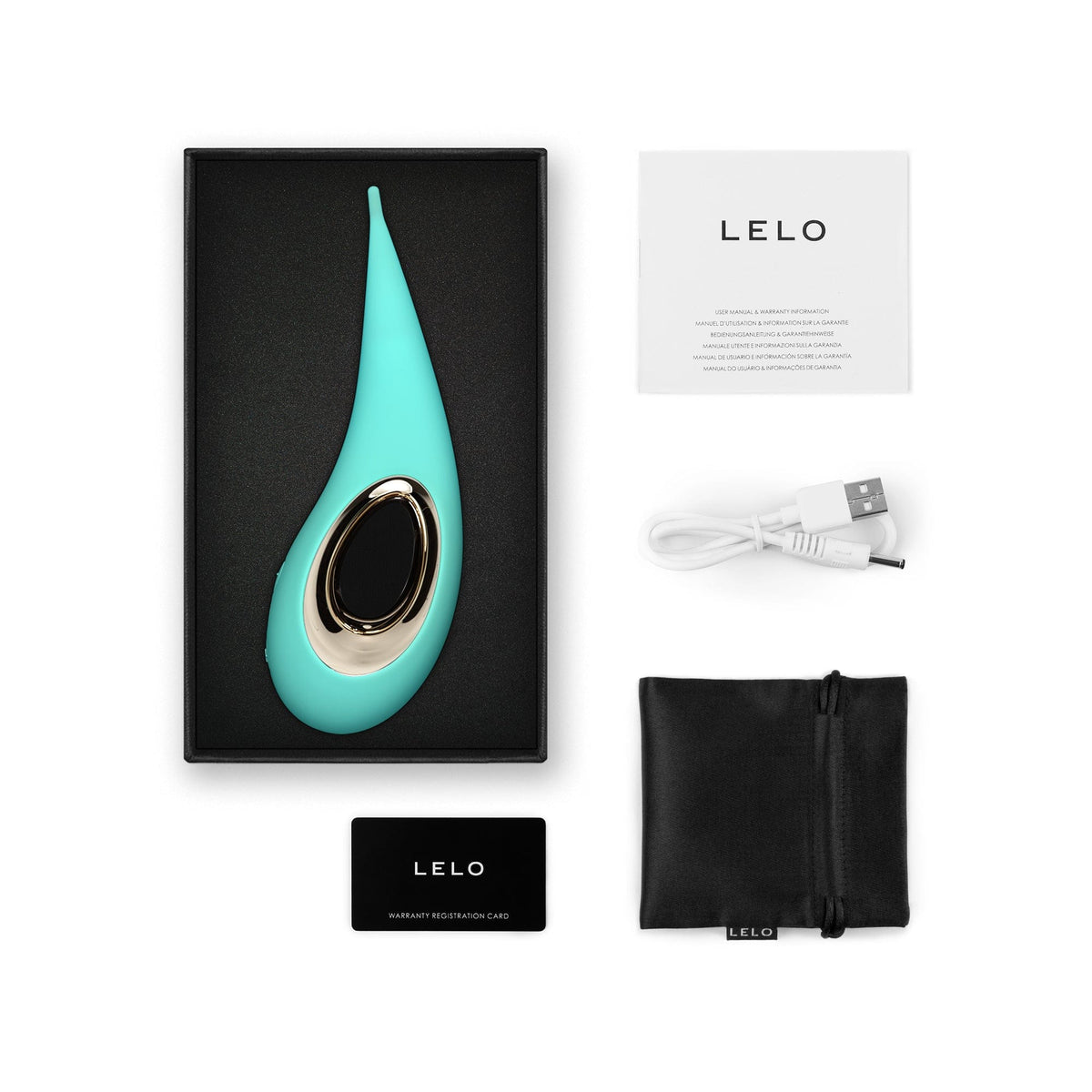 LELO Dot Clitoral Pinpoint Vibrator - Aqua Vibrator Lelo