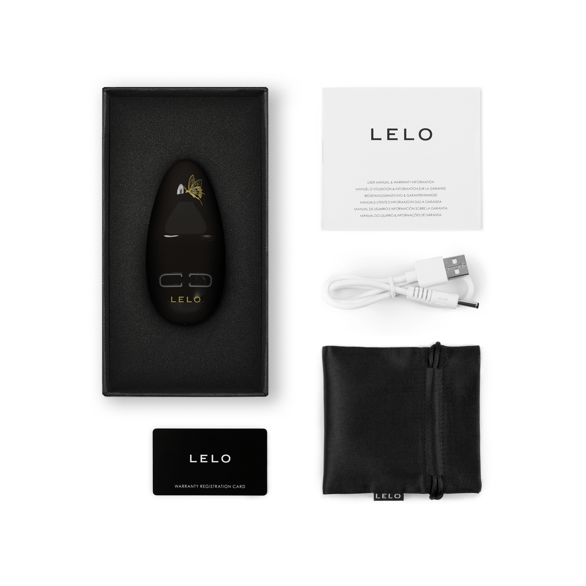 LELO NEA 3 Female Massager for Clitoris - Pitch Black Vibrators Lelo