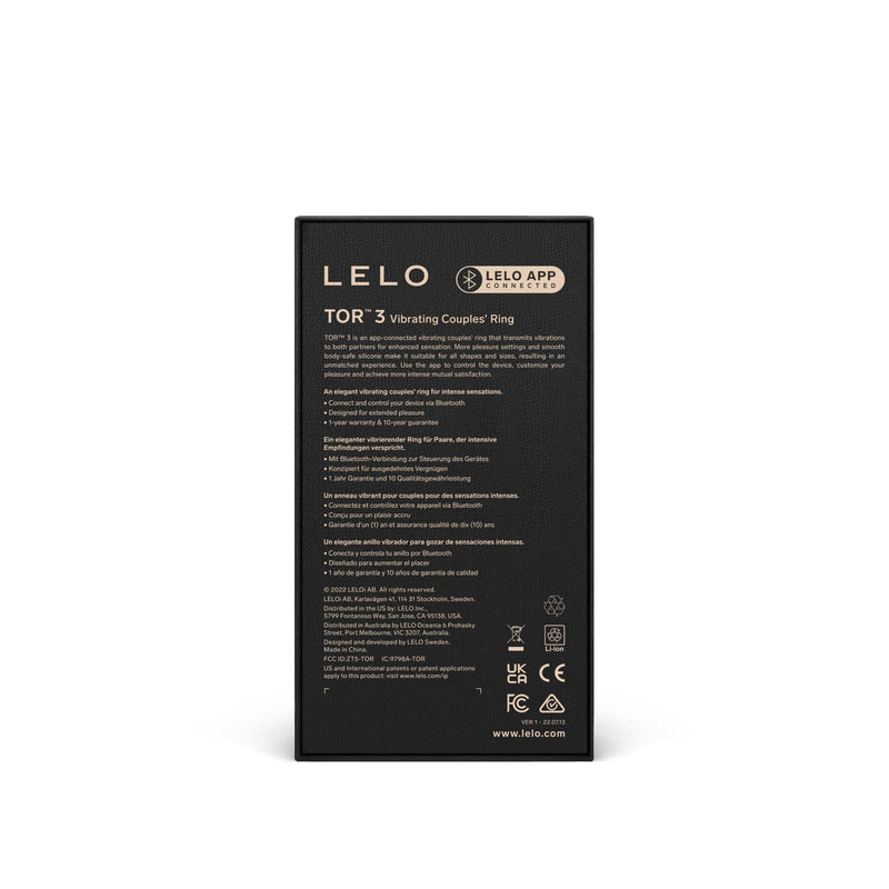 LELO TOR 3 Pleasure Ring - Black For Him Lelo