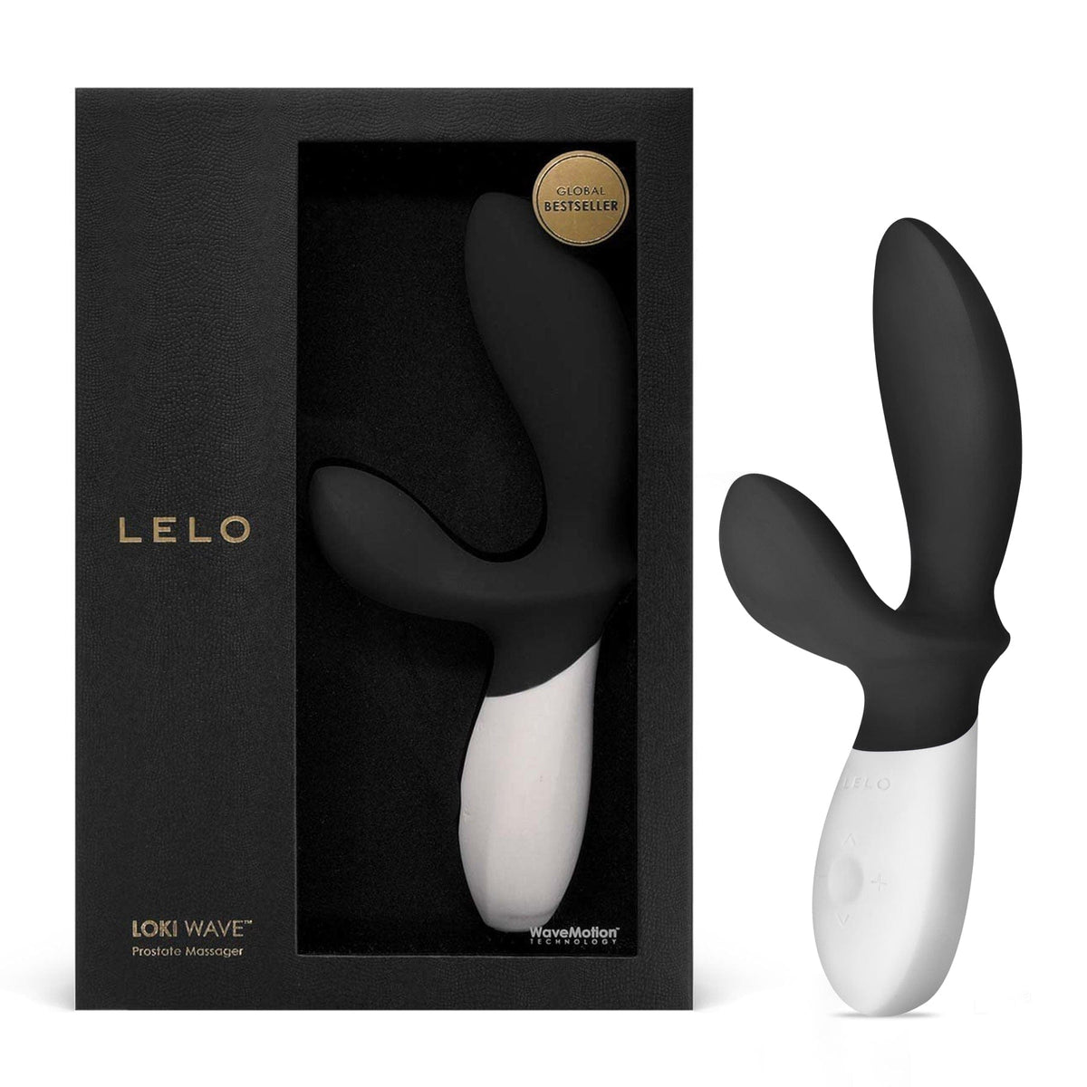 LELO LOKI Wave Vibrating Prostate Massager - Obsidian Black Vibrators Lelo