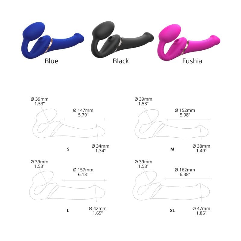 MULTI ORGASM BENDABLE STRAP-ON - M - NIGHT BLUE Strap-Ons & Harnesses STRAP-ON-ME