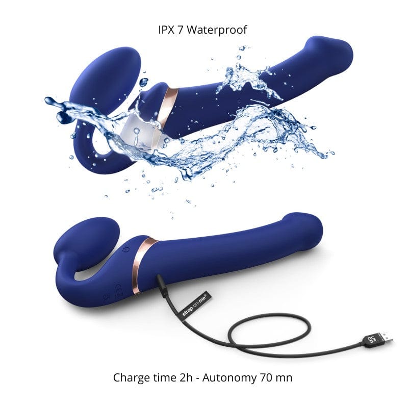 MULTI ORGASM BENDABLE STRAP-ON - M - NIGHT BLUE Strap-Ons & Harnesses STRAP-ON-ME
