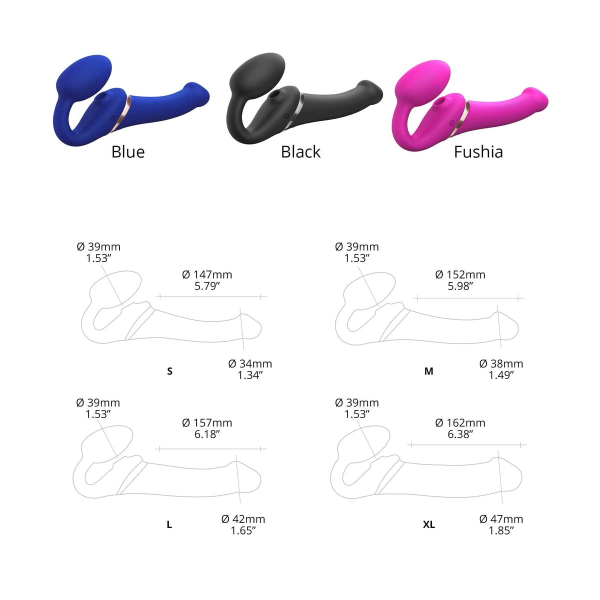 MULTI ORGASM BENDABLE STRAP-ON - S - NIGHT BLUE Strap-Ons & Harnesses STRAP-ON-ME