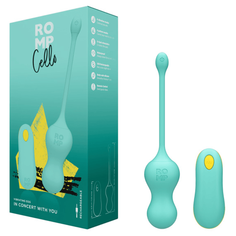 ROMP CELLO REMOTE CONTROL G-SPOT VIBRATING EGG Vibrators ROMP
