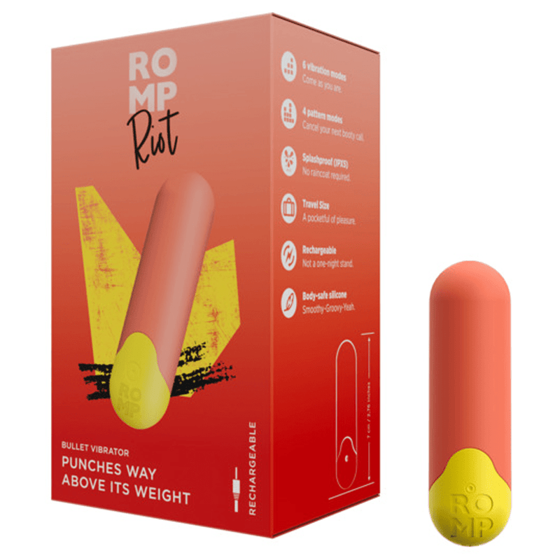 ROMP RIOT BULLET VIBRATOR - ORANGE Vibrators ROMP