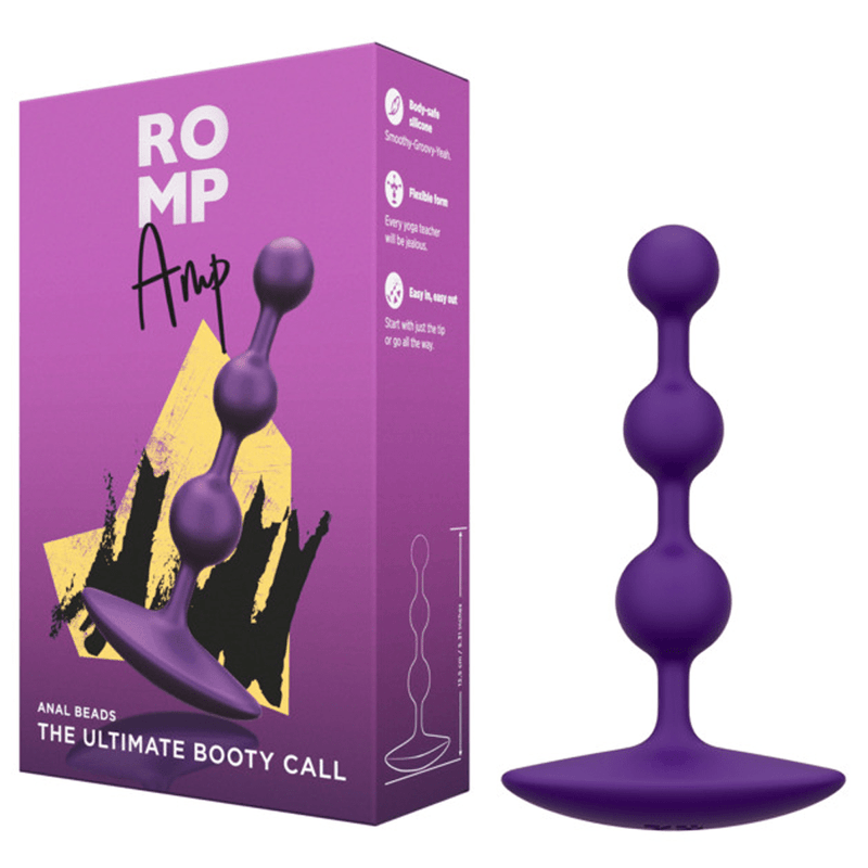 ROMP AMP FLEXIBLE ANAL BEADS - PURPLE Anal Toys ROMP