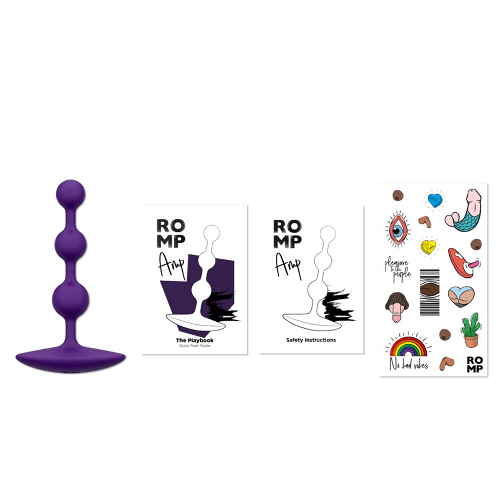 ROMP AMP FLEXIBLE ANAL BEADS - PURPLE Anal Toys ROMP