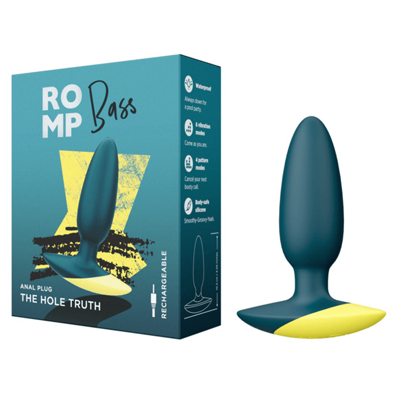 ROMP BASS VIBRATING ANAL PLUG - TEAL Anal Toys ROMP