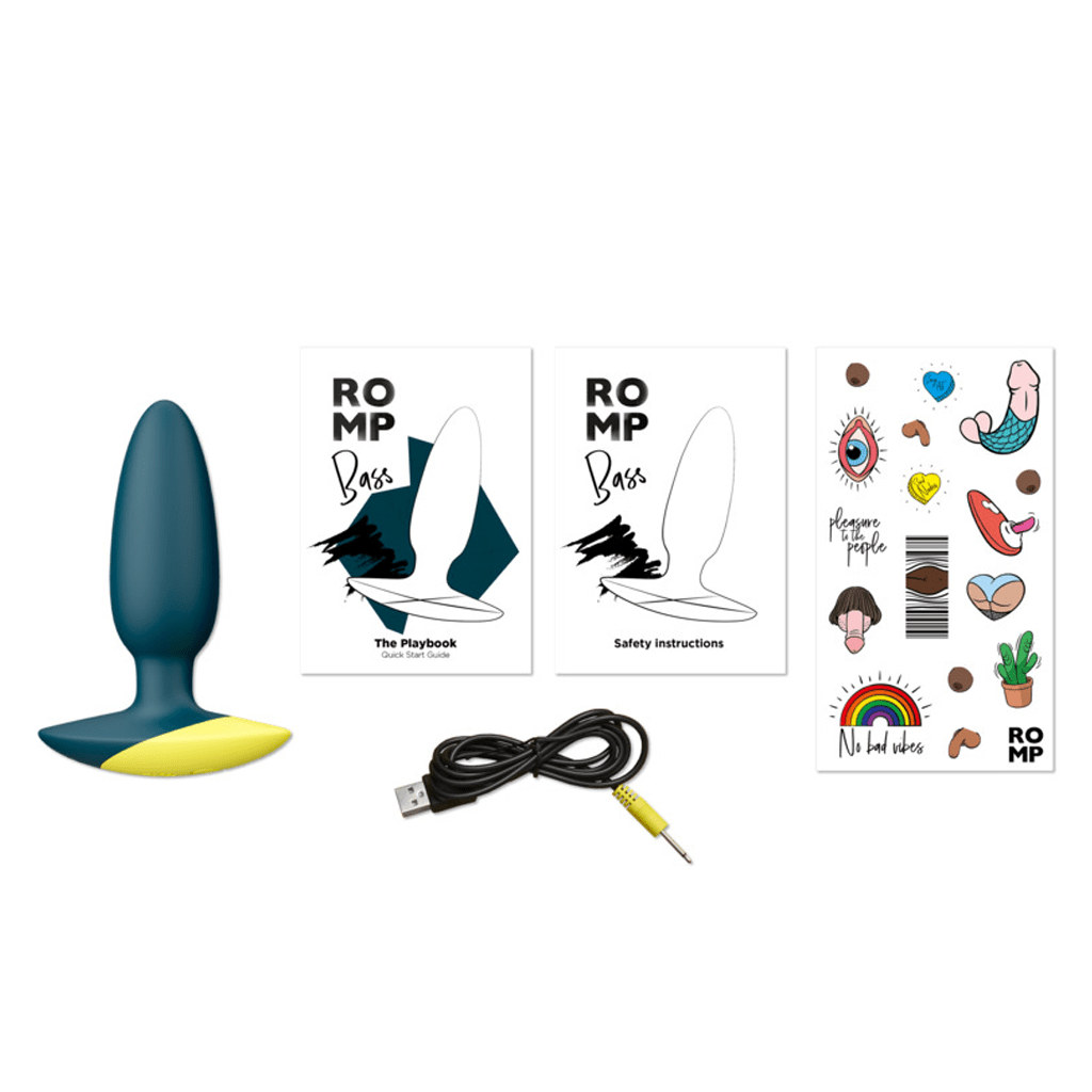 ROMP BASS VIBRATING ANAL PLUG - TEAL Anal Toys ROMP