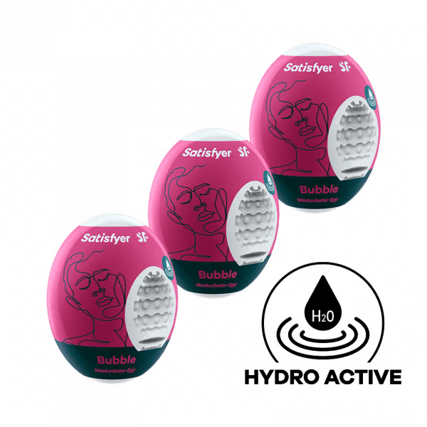 Masturbator Egg - Set of 3 - Purple - Satisfyer For Him Satisfyer