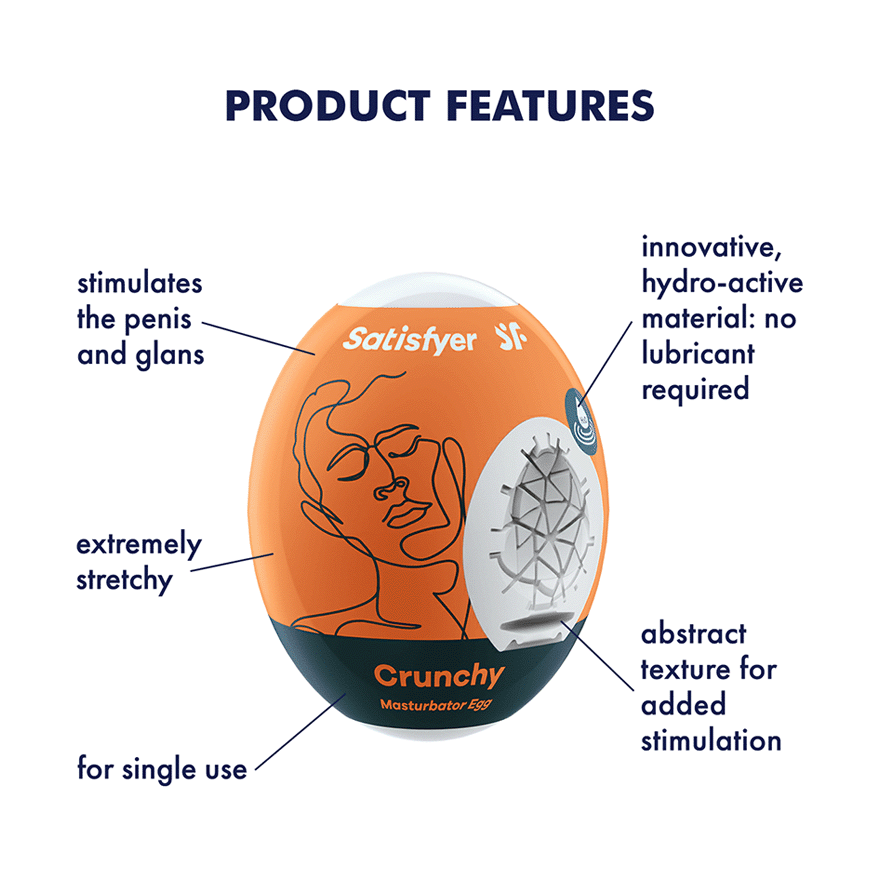 Masturbator Egg Single - Orange - Satisfyer For Him Satisfyer