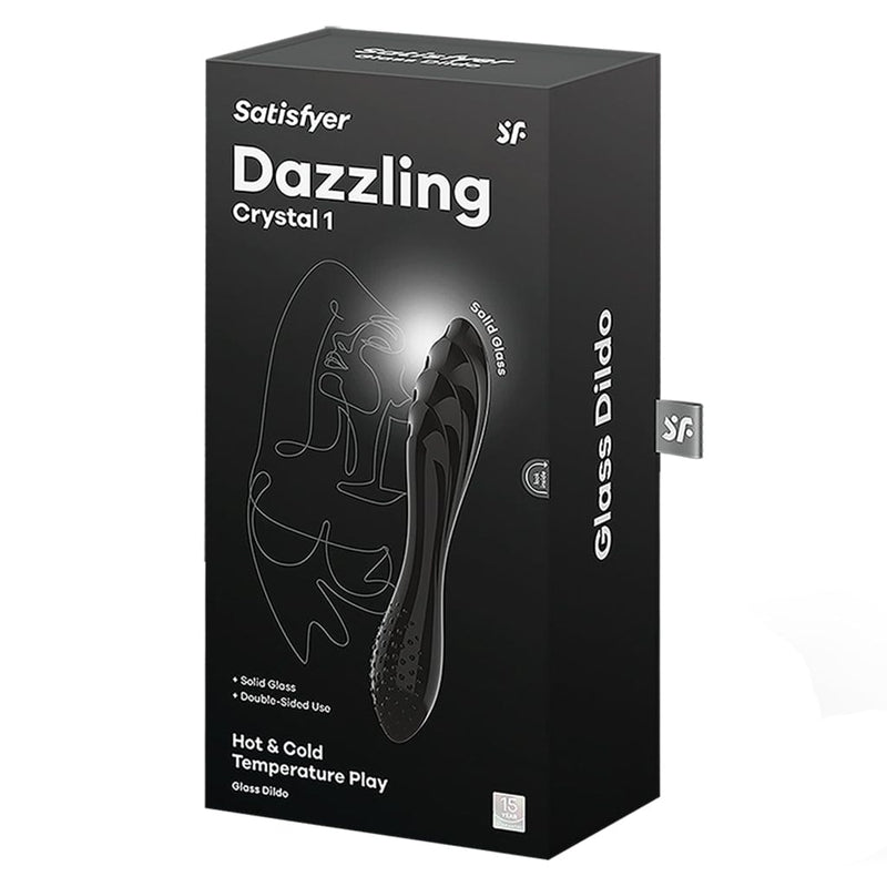 Dazzling Crystal Dildo By Satisfyer -  Black Dongs & Dildos Satisfyer
