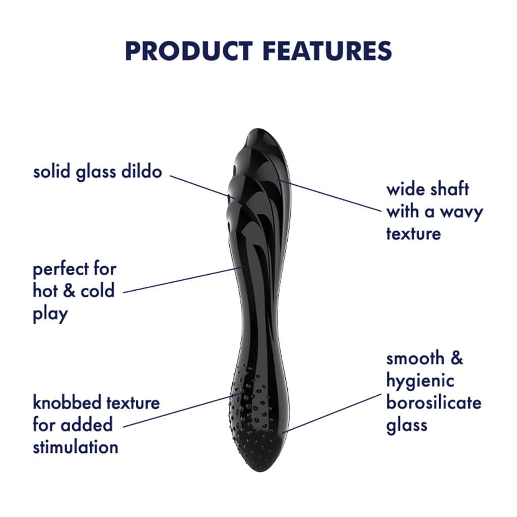 Dazzling Crystal Dildo By Satisfyer -  Black Dongs & Dildos Satisfyer