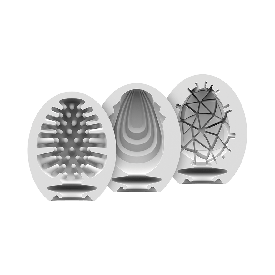 Masturbator Egg - Set of 3 -Naughty, Savage, Crunchy - Satisfyer For Him Satisfyer