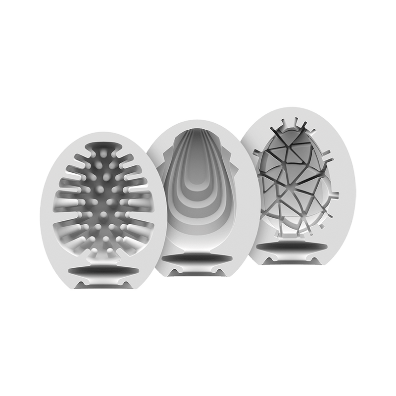 Masturbator Egg - Set of 3 -Naughty, Savage, Crunchy - Satisfyer For Him Satisfyer