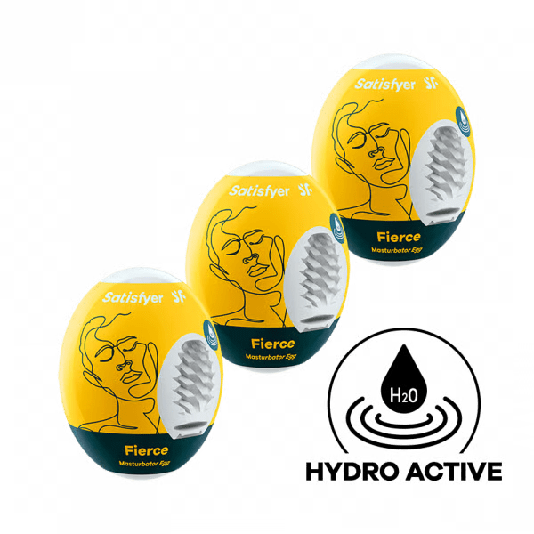 Masturbator Egg - Set of 3 - Yellow - Satisfyer For Him Satisfyer