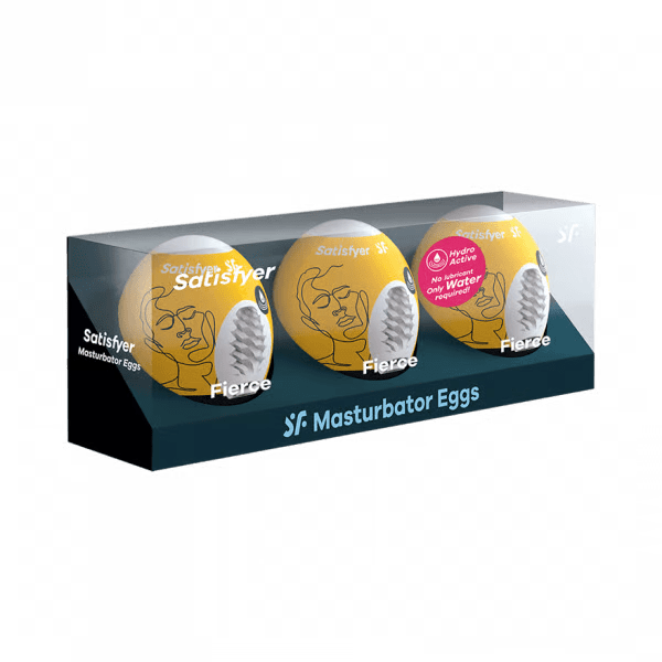 Masturbator Egg - Set of 3 - Yellow - Satisfyer For Him Satisfyer