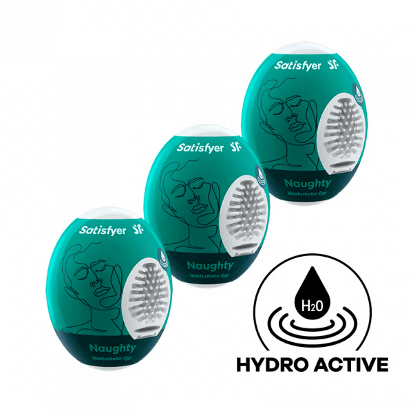 Masturbator Egg - Set of 3 - Dark Green - Satisfyer For Him Satisfyer