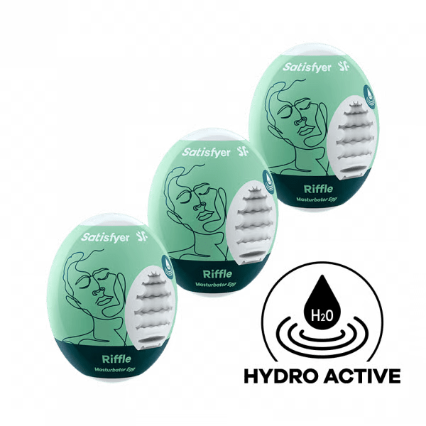 Masturbator Egg - Set of 3 -Light Green - Satisfyer For Him Satisfyer