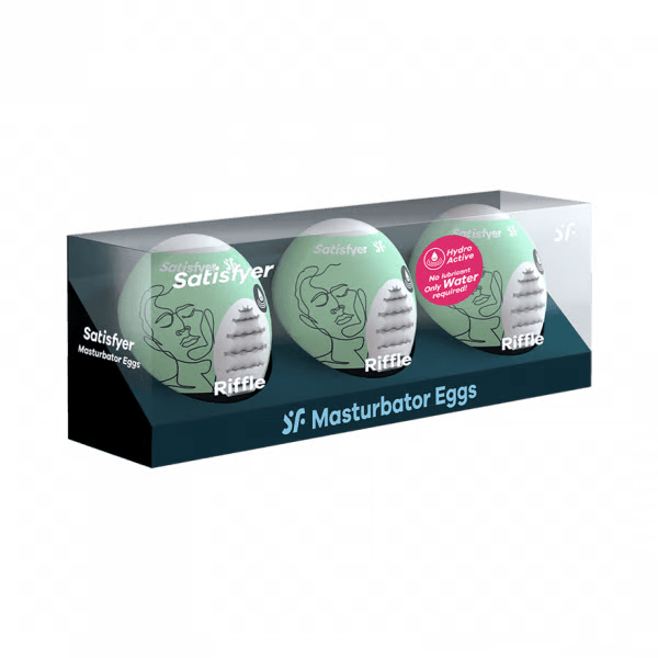 Masturbator Egg - Set of 3 -Light Green - Satisfyer For Him Satisfyer
