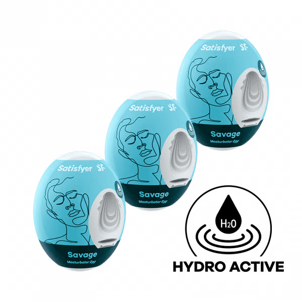 Masturbator Egg - Set of 3 - Light Blue - Satisfyer For Him Satisfyer
