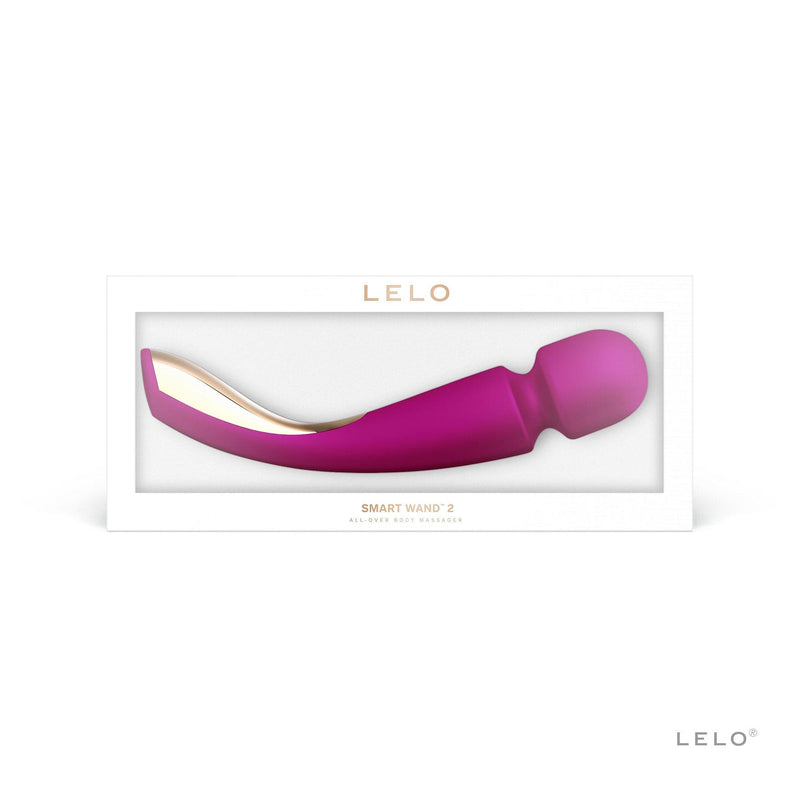 LELO Smart Wand 2 Ultimate Massaging Wand Vibrator - Large - Deep Rose Vibrators Lelo