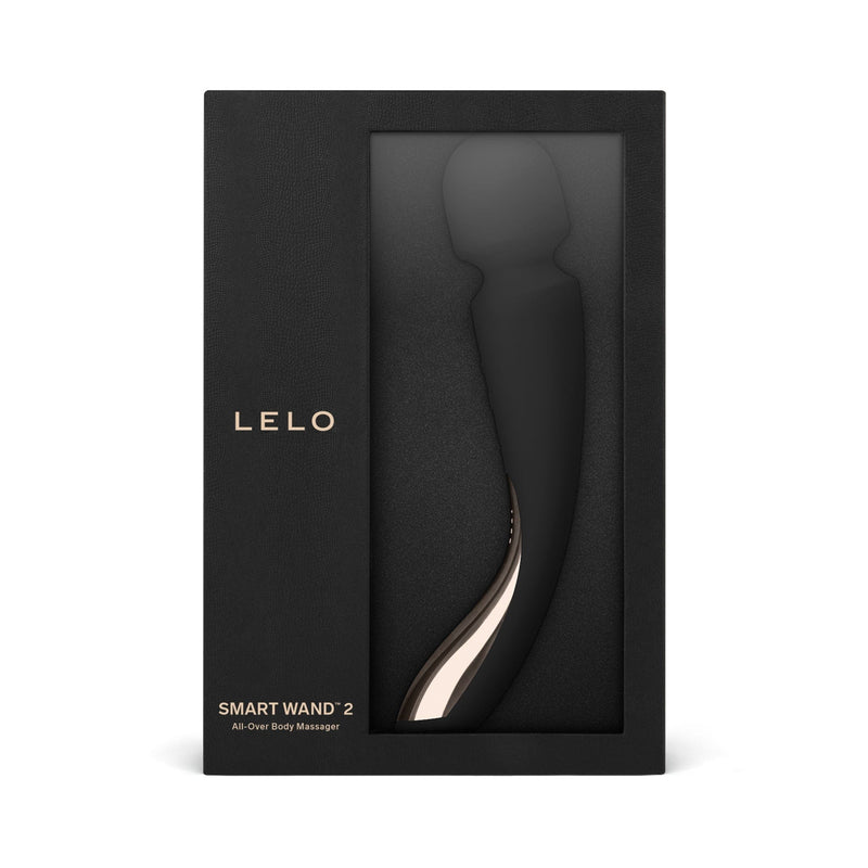 LELO Smart Wand 2 Ultimate Massaging Wand Vibrator - Medium - Black Vibrators Lelo