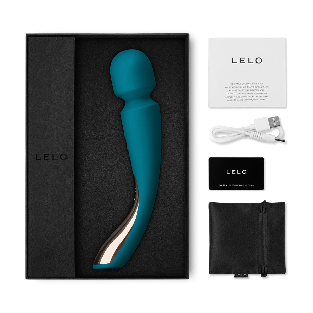 LELO Smart Wand 2 Ultimate Massaging Wand Vibrator - Medium - Ocean Blue Vibrators Lelo
