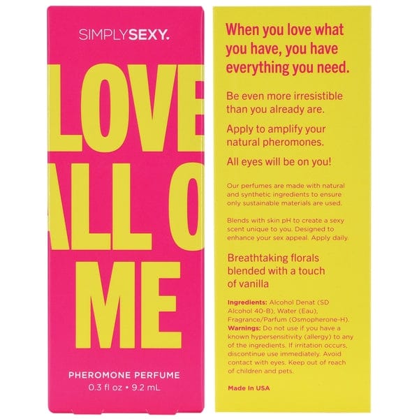 LOVE ALL OF ME Pheromone Infused Perfume - Love All Of Me 0.3oz | 9.2mL Lubes Simply Sexy
