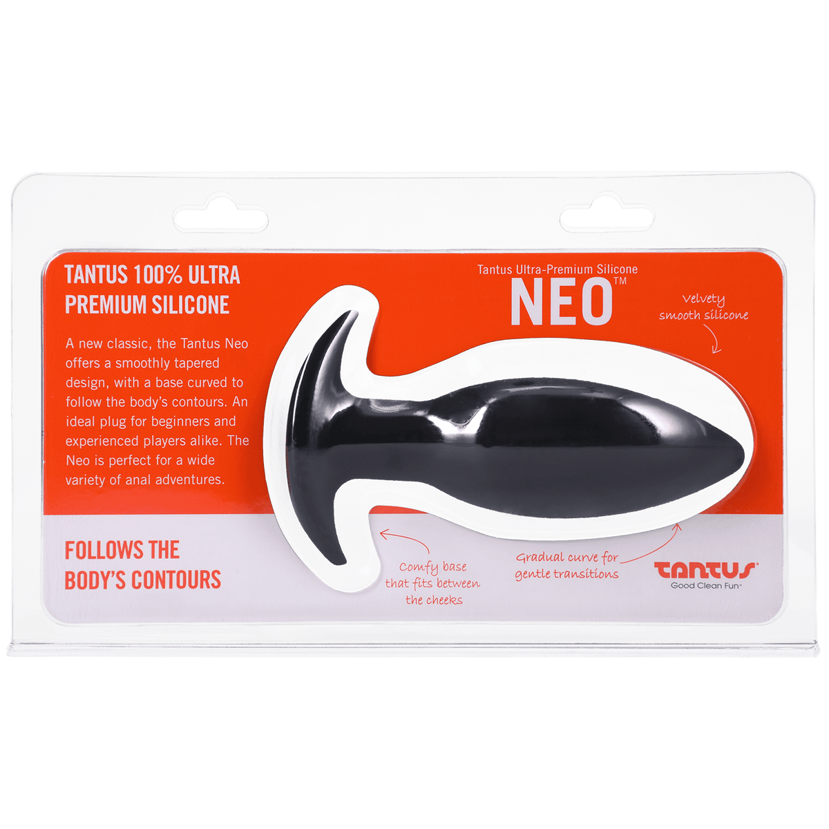 Tantus - Silicone Neo Butt Plug - Black Anals Toys Tantus