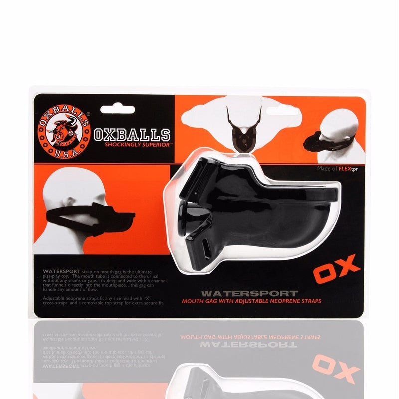 WATERSPORT strap-on gag BLACK BDSM OXBALLS