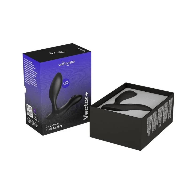WE-VIBE VECTOR+ APP CONTROLLED ADJUSTABLE PROSTATE MASSAGER - BLACK Anal Toys We-Vibe