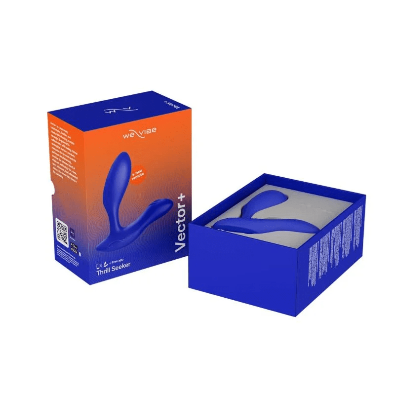 WE-VIBE VECTOR+ APP CONTROLLED ADJUSTABLE PROSTATE MASSAGER - BLUE Anal Toys We-Vibe