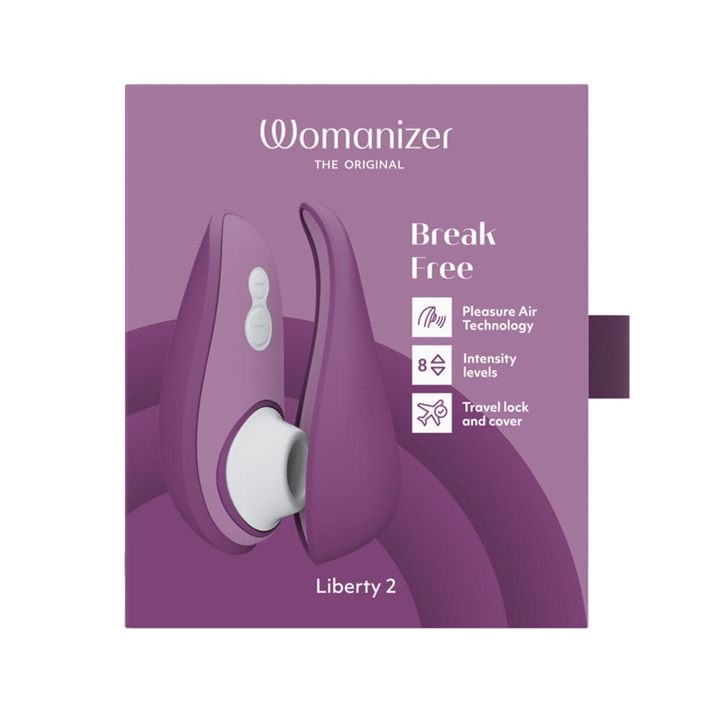 WOMANIZER LIBERTY 2 PLEASURE AIR TRAVEL SIZED CLITORAL STIMULATOR - Purple Vibrators Womanizer